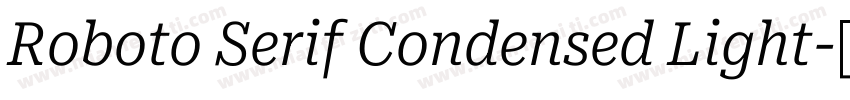 Roboto Serif Condensed Light字体转换